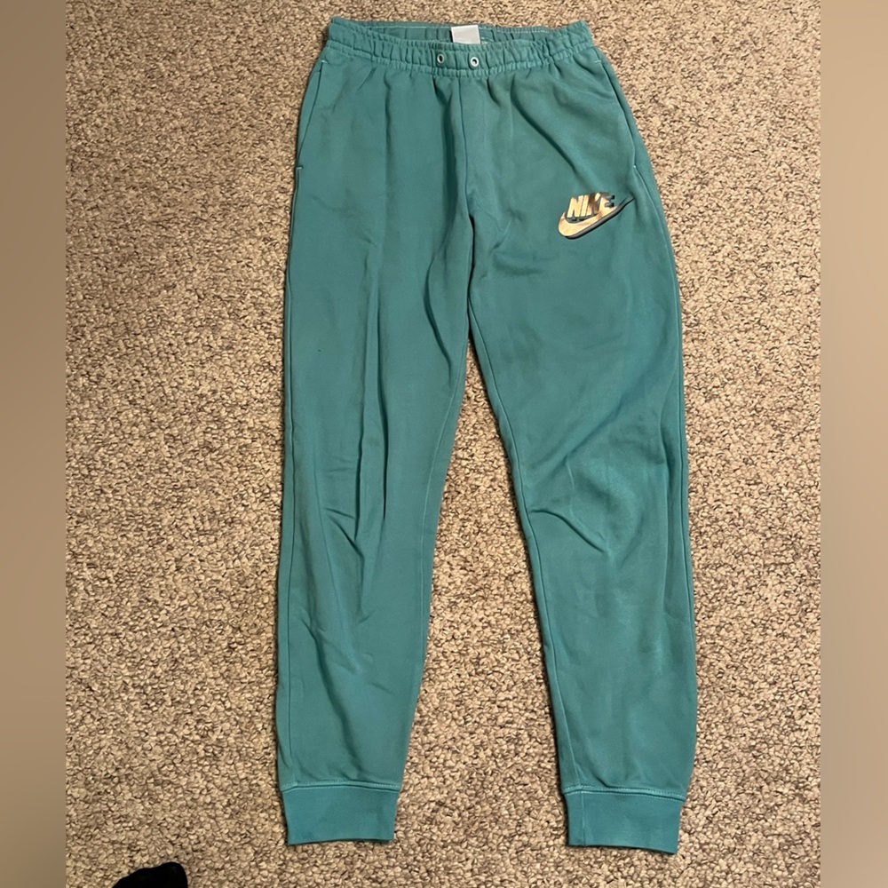 Nike Women’s Turquoise Joggers Tapered Ankle Sweatpants size S